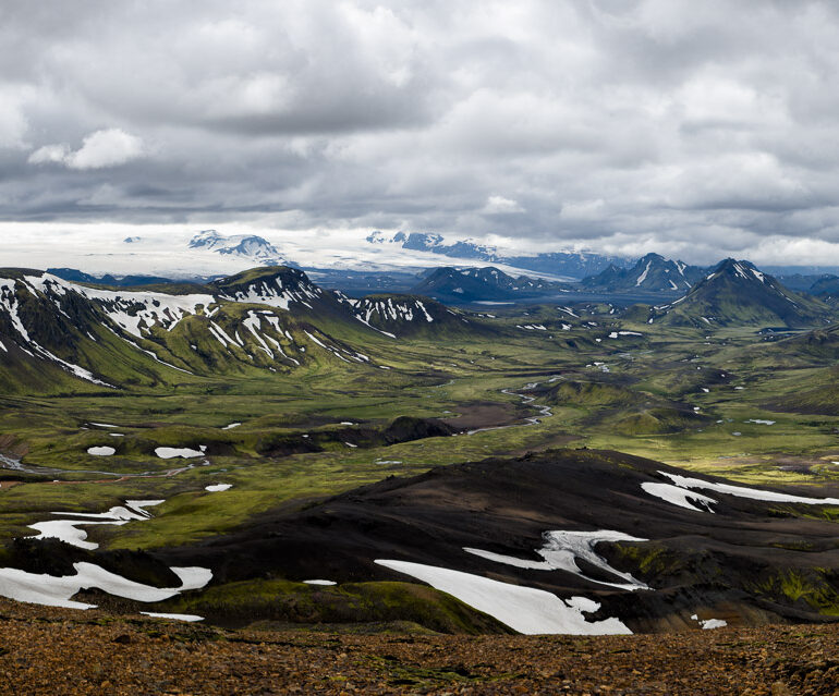 Sea Áltavatn with Emstrur in the south Fjallabak in Iceland