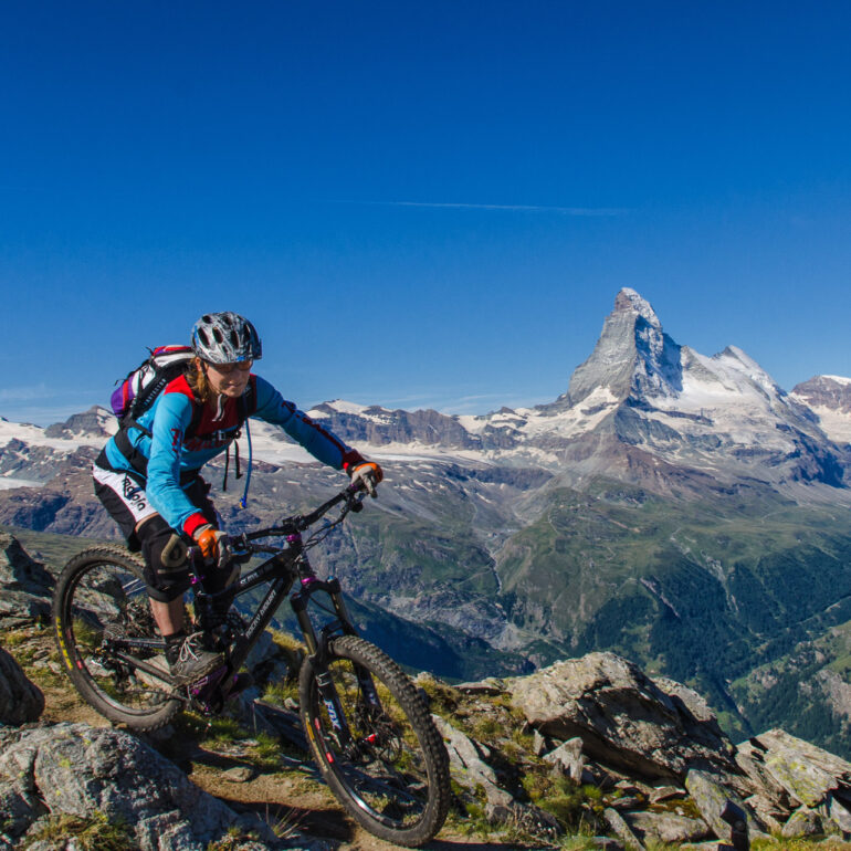 Mountainbiken in der Matterhorn Arena