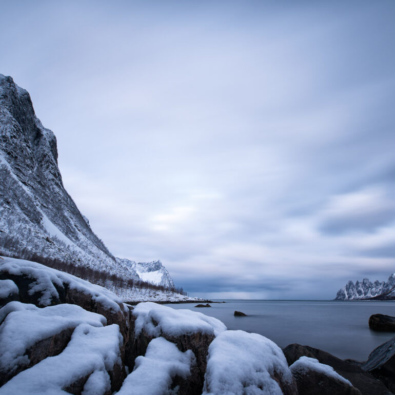 Steinfjord im Winter - Senja Norwegen