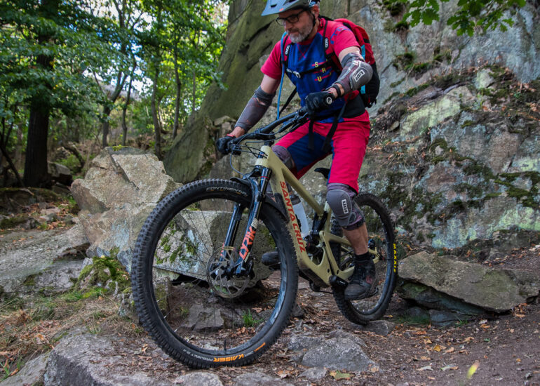 Mountainbiken - Spitzkehre am Hexenstieg Thale Harz