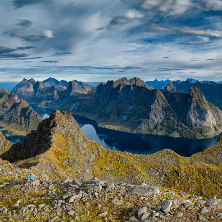 Blick auf das nördliche Moskenesoya vom Munken