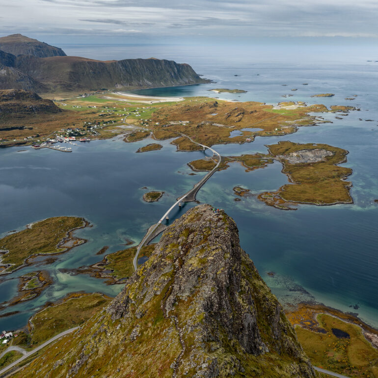 Gipfel des Volandstinden auf den Lofoten