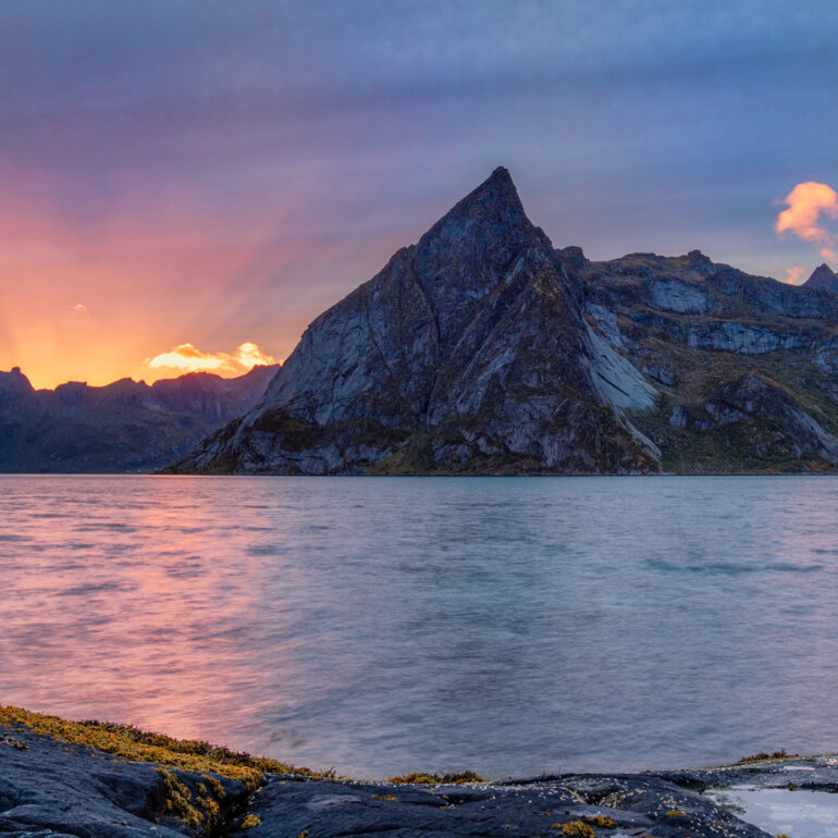 Olstinden Hamnoy Lofoten Sunset