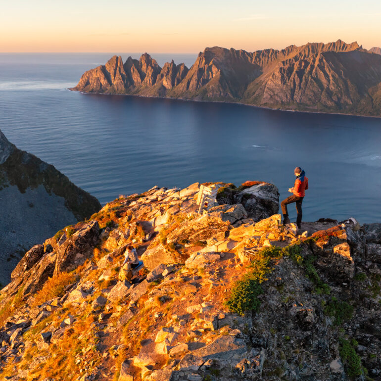 Norwegen Senja Blick auf den Ersfjord vom Husfjellet